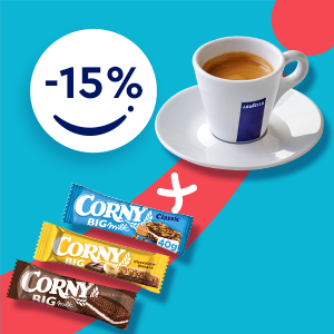Image: Corny + Lavazza coffee
