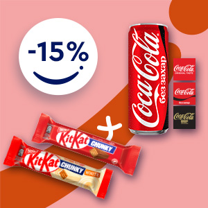 Изображение: Coca Cola кен + Kit Kat Chunky